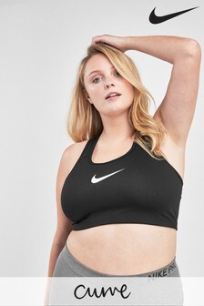 Nike Curve Swoosh Bold Black Medium Support Bra