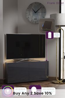 Frank Olsen Grey Smart LED Corner TV Stand