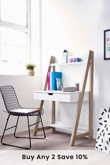 Parker White and Wood Effect Storage Desk (645155) | £215