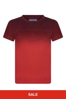 Jacob Cohen Boys Red Tie-Dye Logo T-Shirt