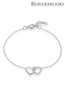 Beaverbrooks Cubic Zirconia Double Heart Bracelet (646622) | £49