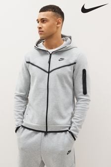 Nike Black/Grey Tech Fleece Zip Through Hoodie