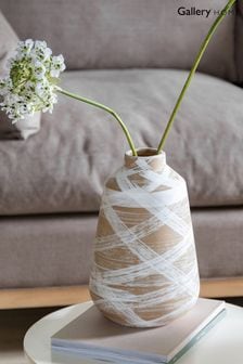 Gallery Home White Large Reactive Palo Vase