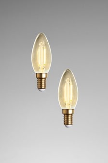 2 Pack 2W LED SES Retro Candle Light Bulbs (654086) | £8