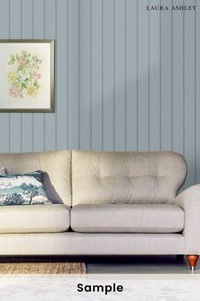 Blue Chalford Wood Panelling Seaspray Blue Wallpaper