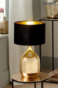 Pacific Champagne Gold Stellar Glass Dual Light Table Lamp (659658) | £100