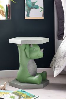 Dinosaur Green/Grey Painted Bedside Table