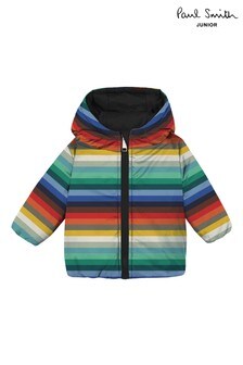 Paul Smith Junior Multicoloured Stripe Reversible Jacket