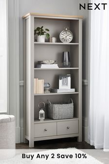 Dove Grey Malvern Oak Effect Bookcase Shelf (664628) | £425