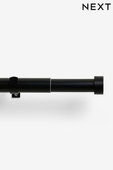 Black Extendable Stud End 35mm Eyelet Curtain Pole Kit (665756) | £60 - £80