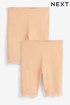 Nude Cotton Blend Anti-Chafe Shorts 2 Pack (666072) | £22