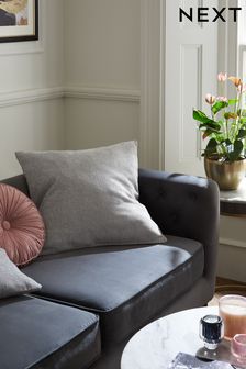 large silver grey cushions