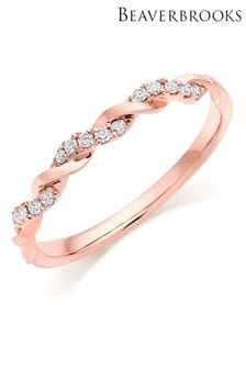 Beaverbrooks 18ct Diamond Twist Wedding Ring