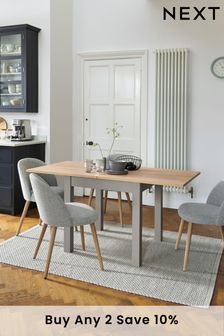 Dove Grey Malvern Oak Effect 4 to 6 Seater Extending Dining Table (669363) | £275