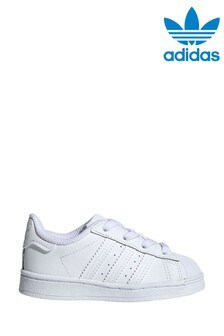 adidas Originals Superstar Infant White Elasticated Lace Trainers