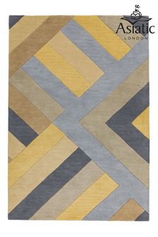 Asiatic Rugs Ochre Yellow Reef Wool Big Zig Rug