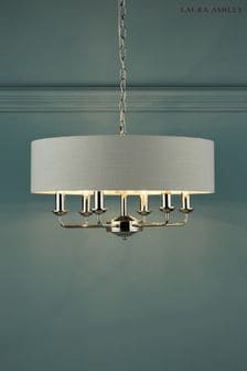 Laura Ashley Silver Sorrento 6 Light Armed Fitting Ceiling With Shade