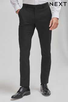 Black Slim Tapered Stretch Formal Trousers (677675) | £24
