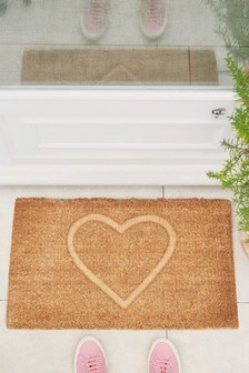 Natural Heart Embossed Doormat (680188) | £20