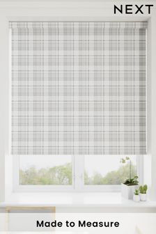 Grey Cosy Check Made To Measure Roller Blind