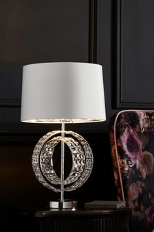 Chrome Venetian Table Lamp