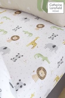 Catherine Lansfield Natural Roarsome Fitted Sheet