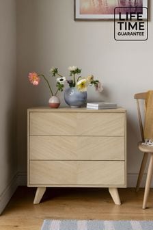 Natural Anderson Oak Effect 3 Drawer Chest of Drawers (685193) | £275