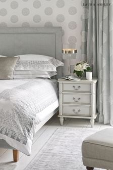 Laura Ashley Dove Grey Clifton 3 Drawer Bedside Table (689914) | £345