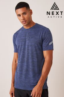 Navy Inject Training Short Sleeve Tee Next Active Gym Tops & T-Shirts (691789) | £15