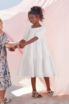 next girls white dress