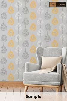 Fine Décor Grey Riva Floral Wallpaper