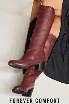 ladies wine coloured boots