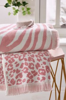 Pink Animal Print Towel