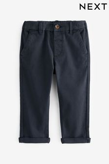 Navy Blue Stretch Chino Trousers (3mths-7yrs) (705655) | £11 - £13