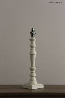 White Tate Wood Painted Candlestick Table Lamp Base