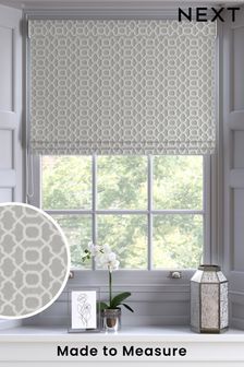 Light Grey Woven Geo Made To Measure Roman Blind (713041) | £79