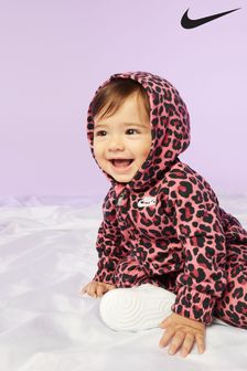 Nike Infant Leopard Print Fleece Pramsuit