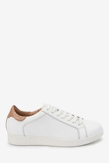 ladies tan leather trainers