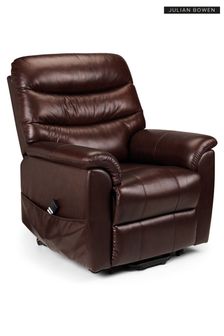 Julian Bowen Brown Pullman Leather Dual Motor Rise and Recliner