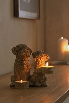 Brown Charlie The Cockapoo Dog Tealight Candle Holder (717659) | £20