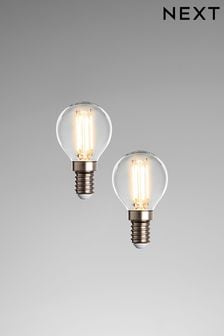 2 Pack 4W LED SES Golf Ball Dimmable Light Bulbs (718343) | £8