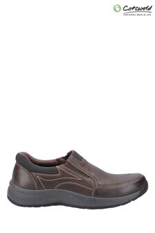 Cotswold Brown Churchill Slip-On Casual Shoes
