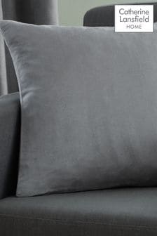 Catherine Lansfield Grey Faux Suede Cushion