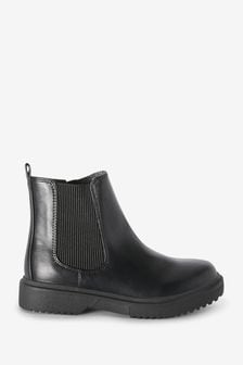 Black Wide Fit (G) Chunky Chelsea Boots (722229) | £29 - £35