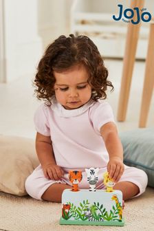 JoJo Maman Bébé Wooden Safari Pop Up Toy (722254) | £16