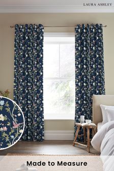 Midnight Blue Summer Palace Made to Measure Curtains