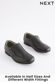 black leather boys school shoes