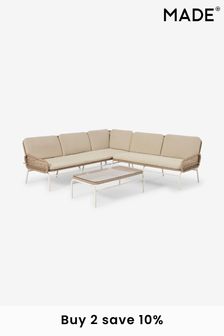 MADE.COM Natural Rhonda Garden Corner Sofa with Table (733833) | £1,299