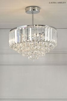 Chrome Vienna 3 Light Flush Ceiling Light