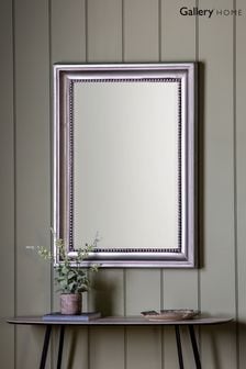 Beaded Pewter Grey Mirror by Gallery